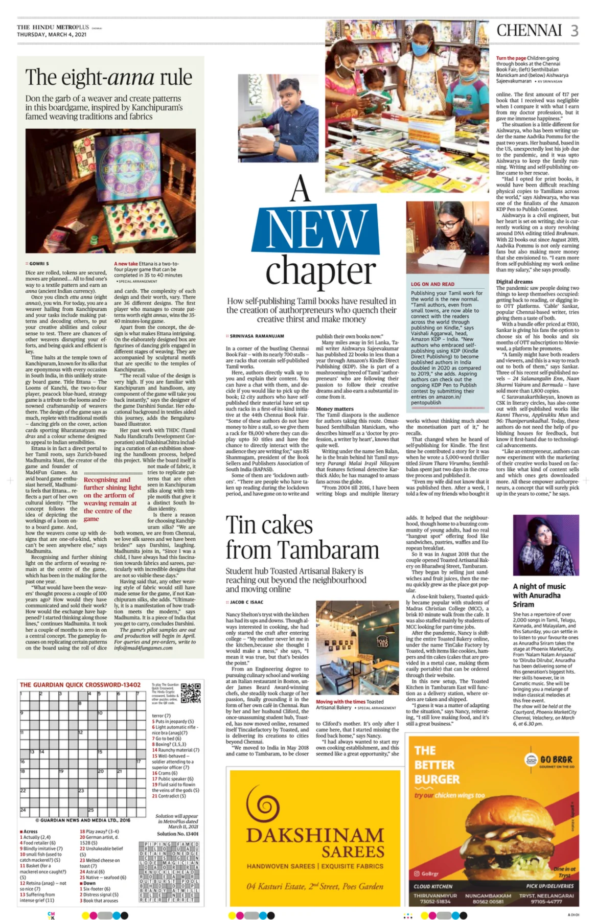 The Hindu MetroPlus press clipping: The eight-anna rule